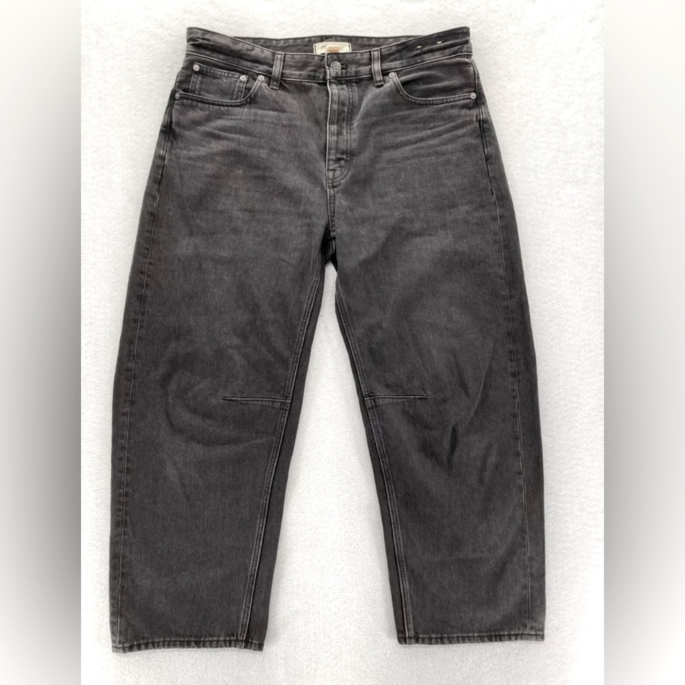 Madewell The Darted Barrel Leg Jean Size 10, Charcoal Wash NWT